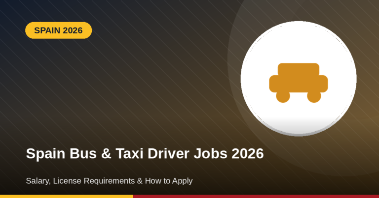 Spain Bus & Taxi Driver Jobs 2026 – Salary, License Requirements & How to Apply