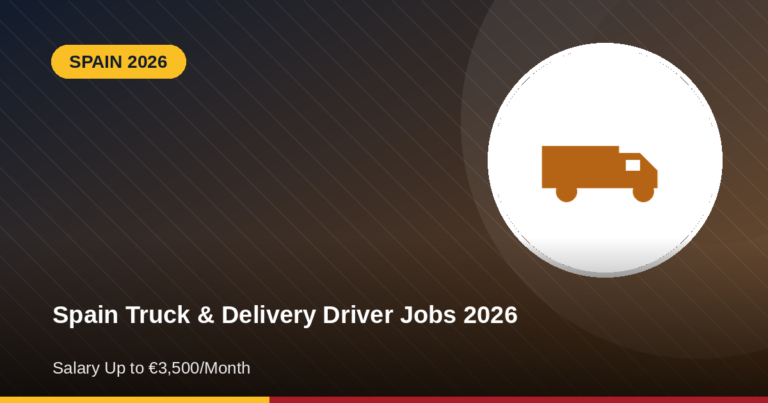 Spain Truck Driver & Delivery Driver Jobs 2026 – Salary Up to 3,500 EUR/Month