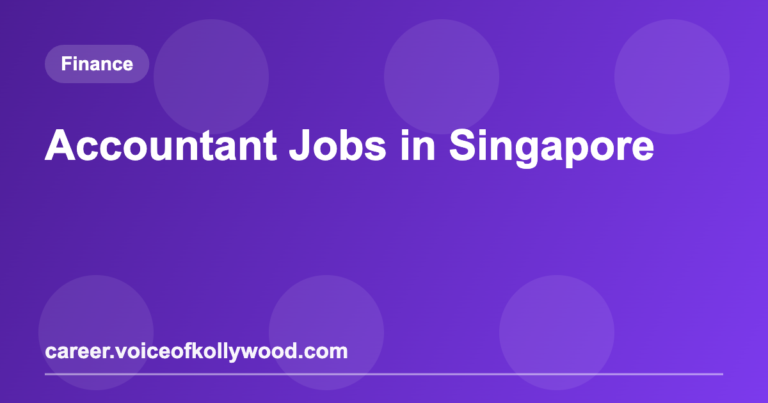 Accountant Jobs in Singapore