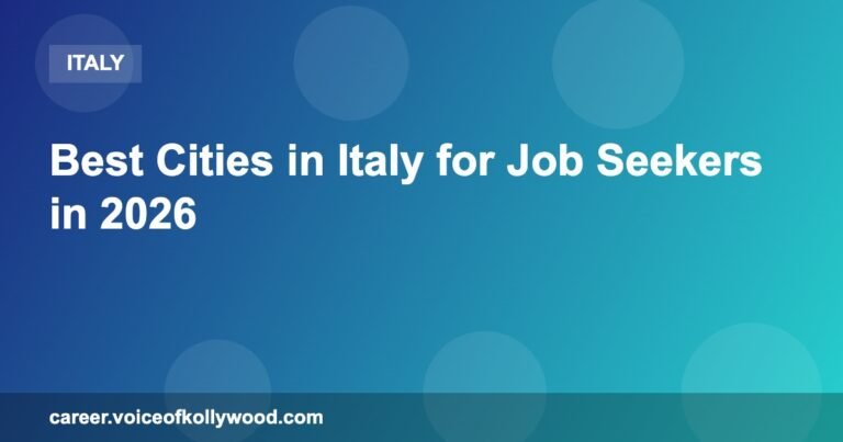Best Cities in Italy for Job Seekers in 2026