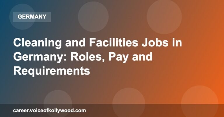 Cleaning and Facilities Jobs in Germany: Roles, Pay and Requirements