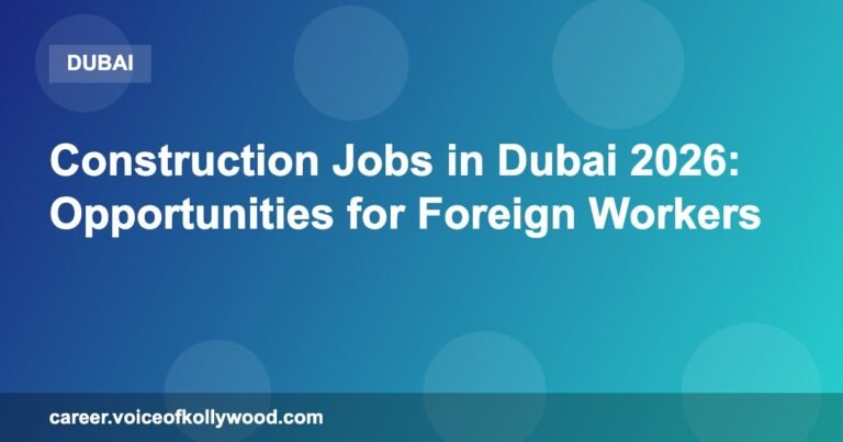 Construction Jobs in Dubai 2026: Opportunities for Foreign Workers