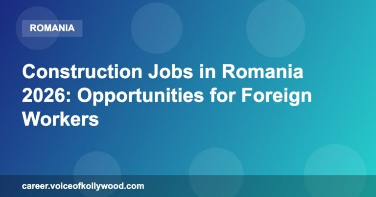Construction Jobs in Romania 2026: Opportunities for Foreign Workers