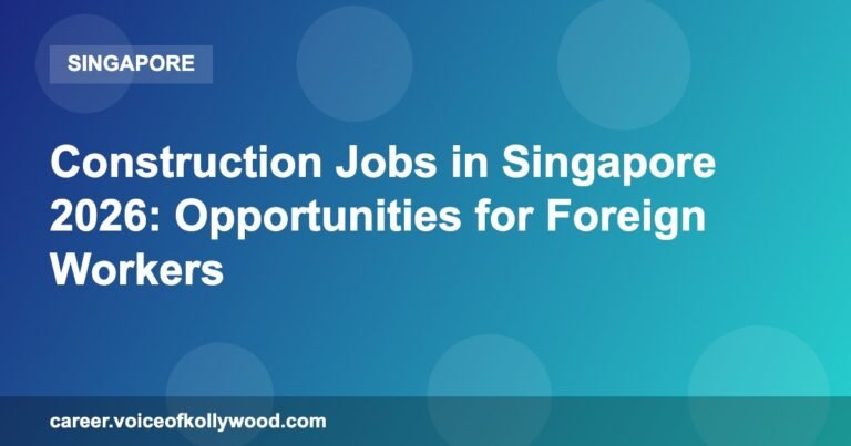 Construction Jobs in Singapore 2026: Opportunities for Foreign Workers