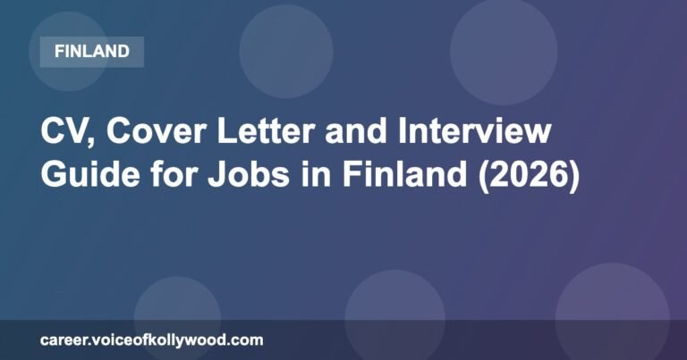 CV, Cover Letter and Interview Guide for Jobs in Finland (2026)