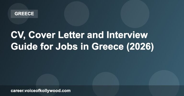 CV, Cover Letter and Interview Guide for Jobs in Greece (2026)