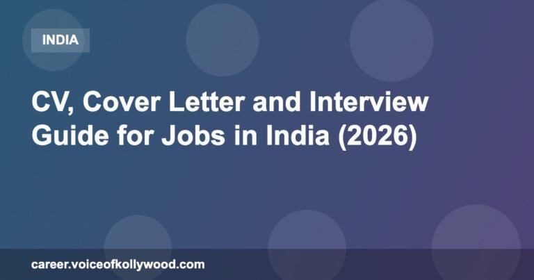 CV, Cover Letter and Interview Guide for Jobs in India (2026)