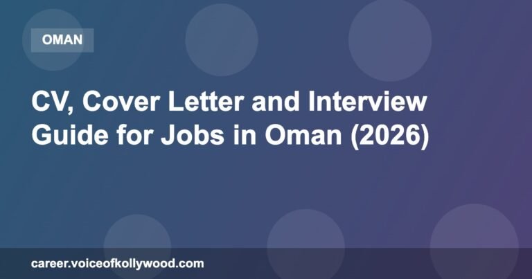 CV, Cover Letter and Interview Guide for Jobs in Oman (2026)