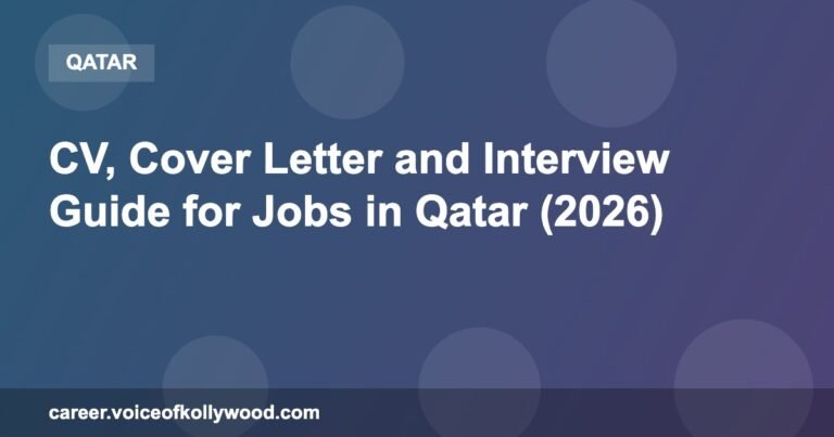 CV, Cover Letter and Interview Guide for Jobs in Qatar (2026)