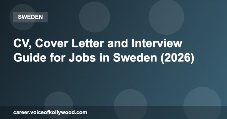 CV, Cover Letter and Interview Guide for Jobs in Sweden (2026)
