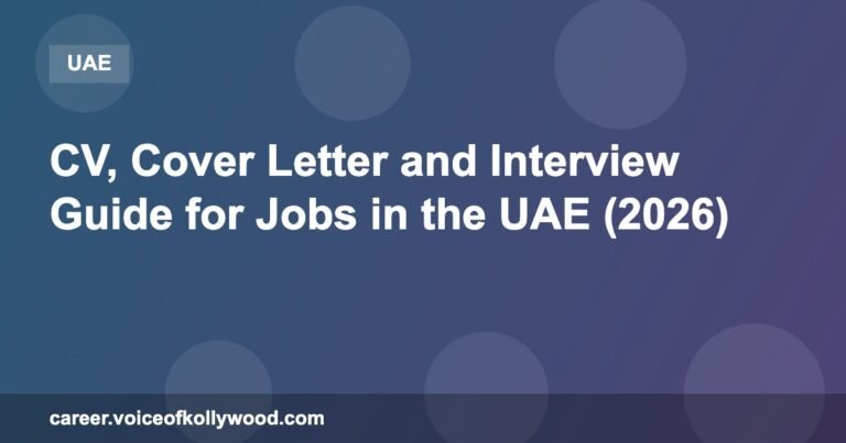CV, Cover Letter and Interview Guide for Jobs in the UAE (2026)