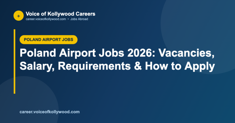 Poland Airport Jobs 2026: Vacancies, Salary, Requirements & How to Apply