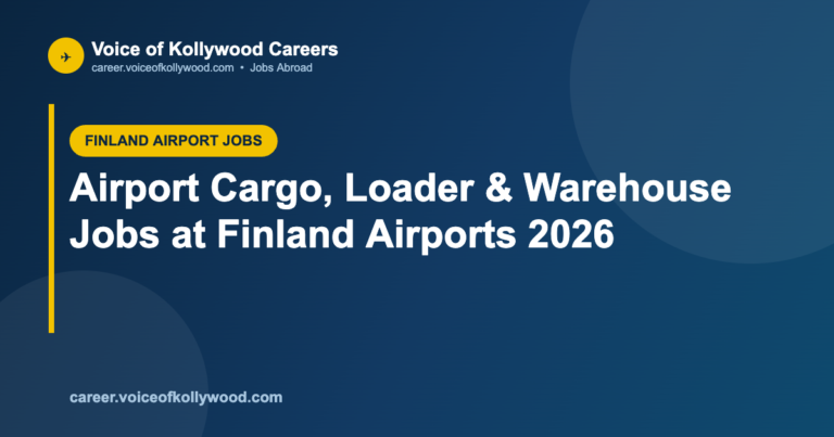 Airport Cargo, Loader & Warehouse Jobs at Finland Airports 2026