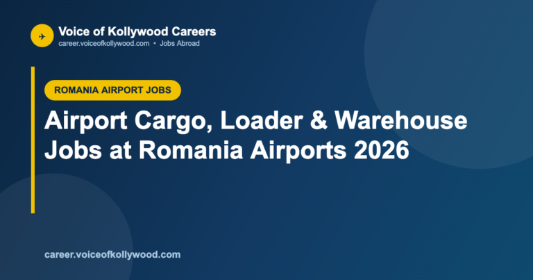 Airport Cargo, Loader & Warehouse Jobs at Romania Airports 2026