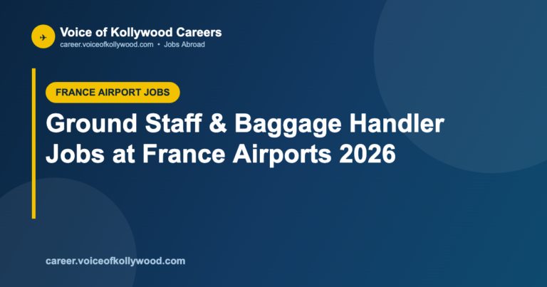 Ground Staff & Baggage Handler Jobs at France Airports 2026