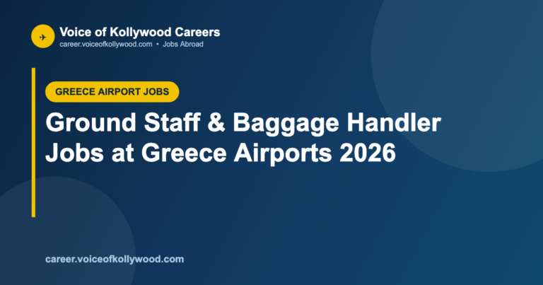 Ground Staff & Baggage Handler Jobs at Greece Airports 2026