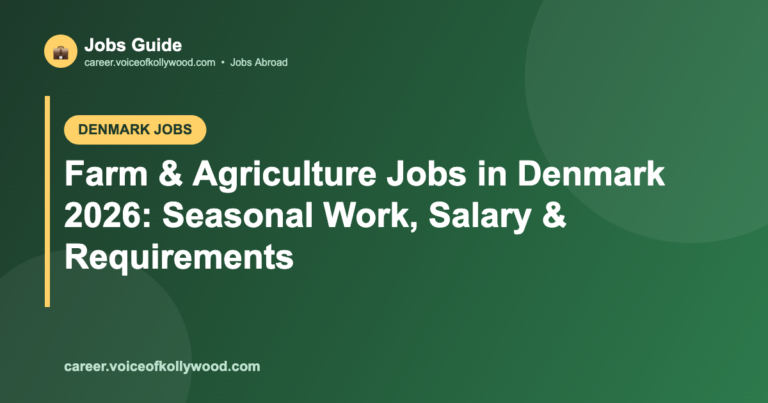 Farm & Agriculture Jobs in Denmark 2026: Seasonal Work, Salary & Requirements