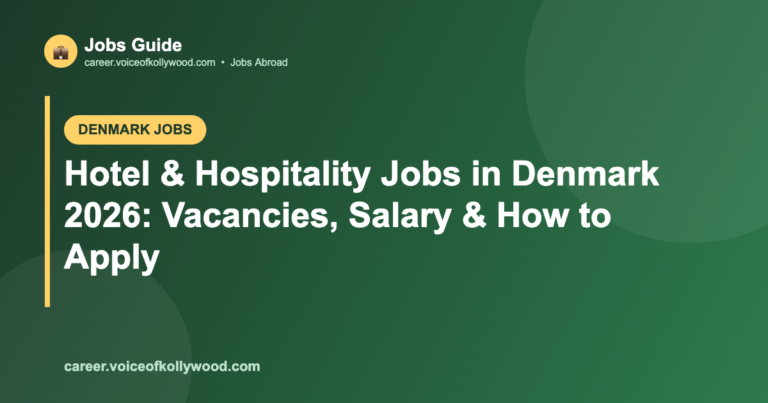 Hotel & Hospitality Jobs in Denmark 2026: Vacancies, Salary & How to Apply
