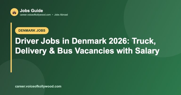 Driver Jobs in Denmark 2026: Truck, Delivery & Bus Vacancies with Salary