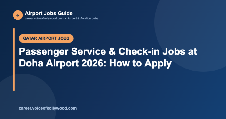 Passenger Service & Check-in Jobs at Doha Airport 2026: How to Apply