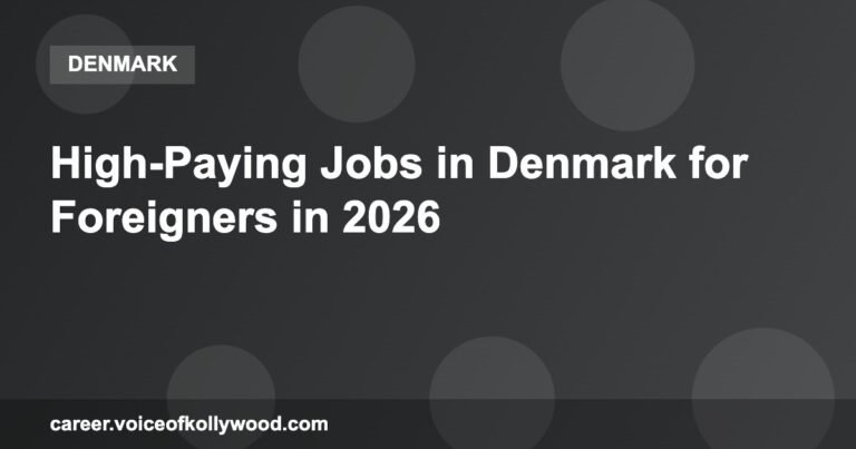 High-Paying Jobs in Denmark for Foreigners in 2026
