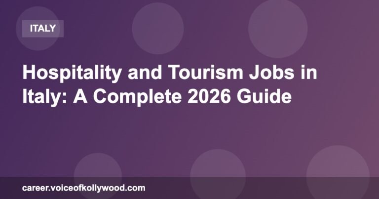 Hospitality and Tourism Jobs in Italy: A Complete 2026 Guide