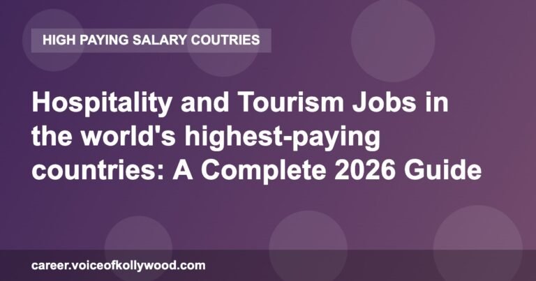 Hospitality and Tourism Jobs in the world’s highest-paying countries: A Complete 2026 Guide