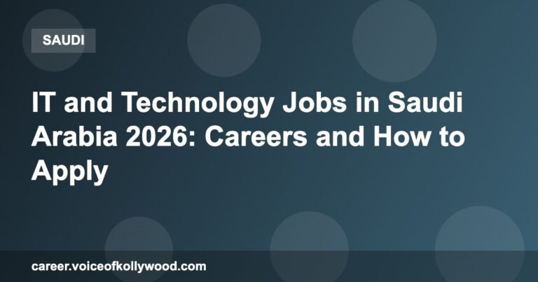 IT and Technology Jobs in Saudi Arabia 2026: Careers and How to Apply