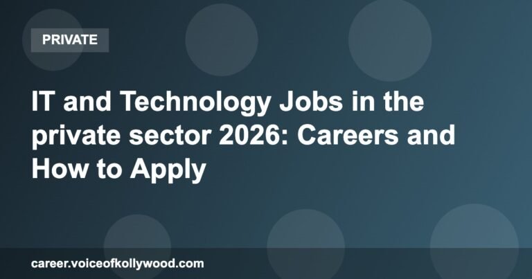 IT and Technology Jobs in the private sector 2026: Careers and How to Apply