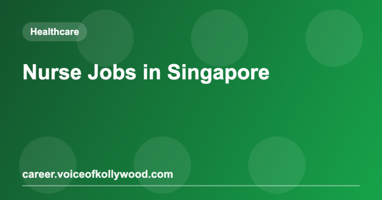 Nurse Jobs in Singapore