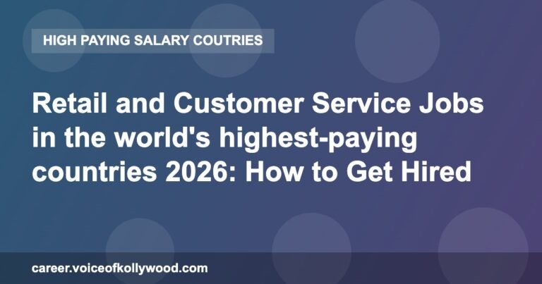 Retail and Customer Service Jobs in the world’s highest-paying countries 2026: How to Get Hired